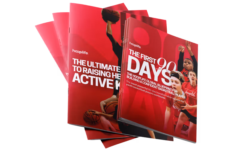 The HoopLife guide to raising confident young basketball players, stacked in print