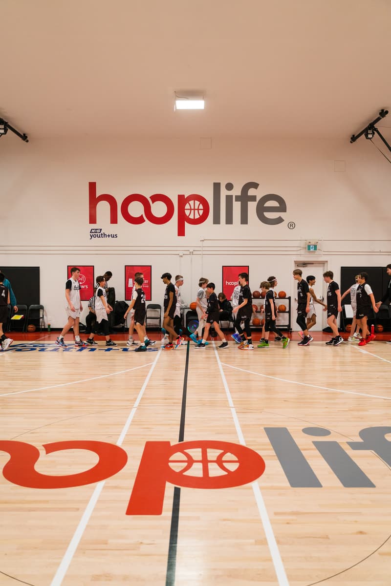 The whole HoopLife Centre on a league day, both courts in use
