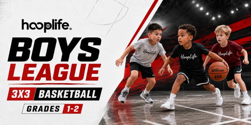 Boys 3x3 · Grades 1/2, HoopLife League