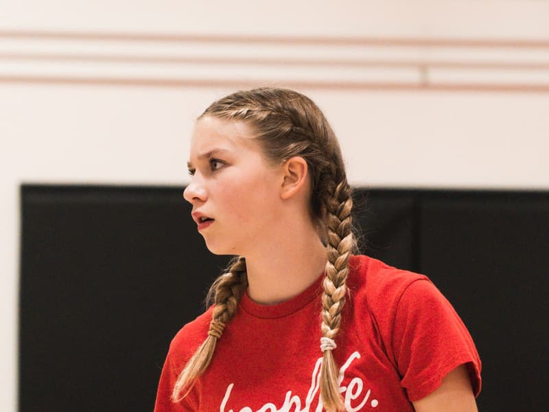 A teen player at the HoopLife Centre