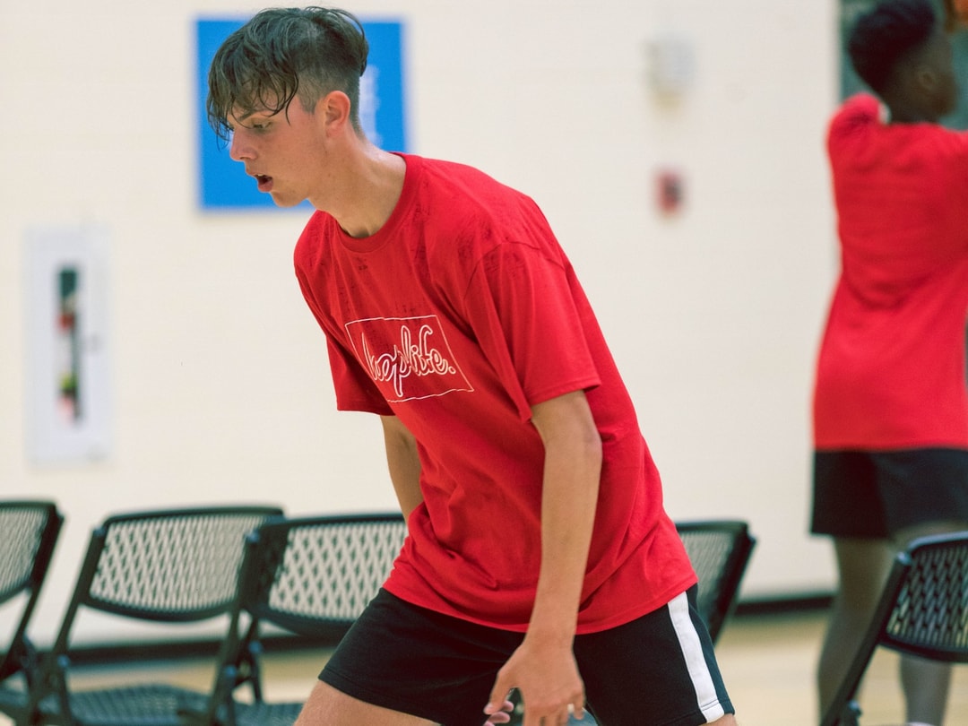A player working on his handle during open gym