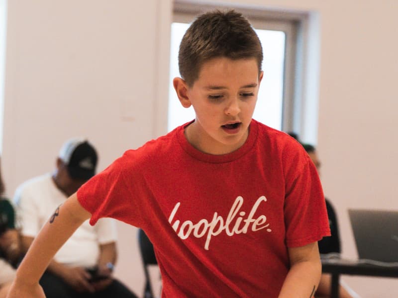A player working his handle at the HoopLife Centre